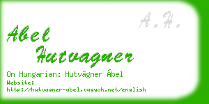 abel hutvagner business card